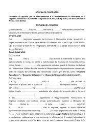 CONTRATTO MANUTENZIONE DEF - Comune di Montecchio Emilia