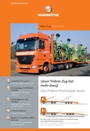 Unser Tridem-Zug hat mehr drauf Our Tridem-Truck loads more