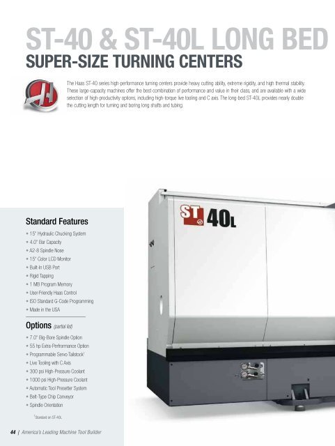 2012 Haas Lathe Brochure - Haas Automation, Inc.