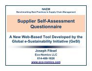 Supplier Self-Assessment Questionnaire - NAEM