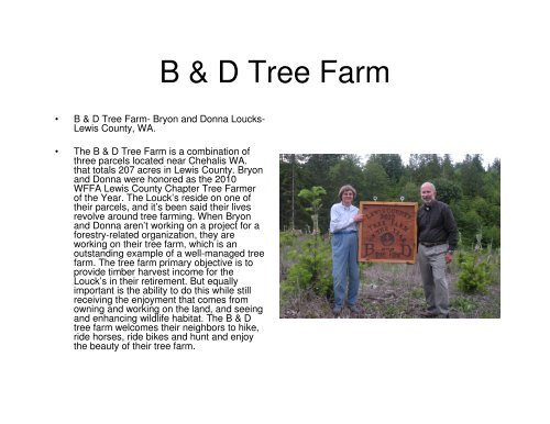 Westergreen Family Tree Farm - Washington Farm Forestry