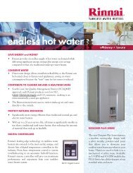 Tankless water heaters