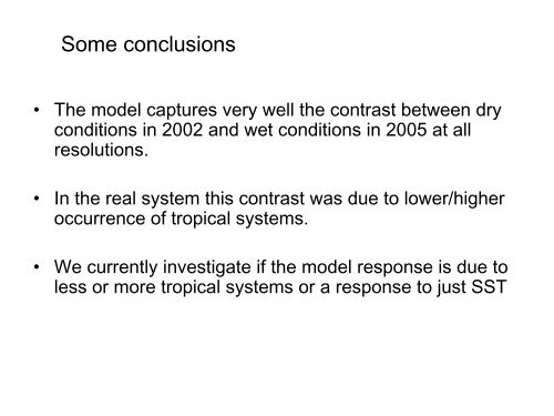 Impact of initial conditions and model resolution - NOAA