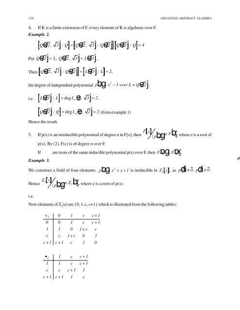 Advanced Abstract Algebra - Maharshi Dayanand University, Rohtak