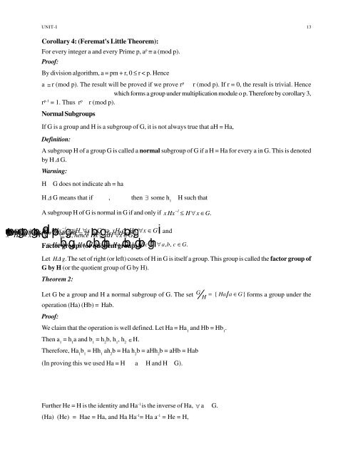 Advanced Abstract Algebra - Maharshi Dayanand University, Rohtak