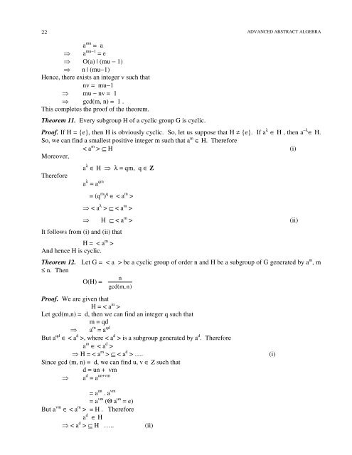 Advanced Abstract Algebra - Maharshi Dayanand University, Rohtak