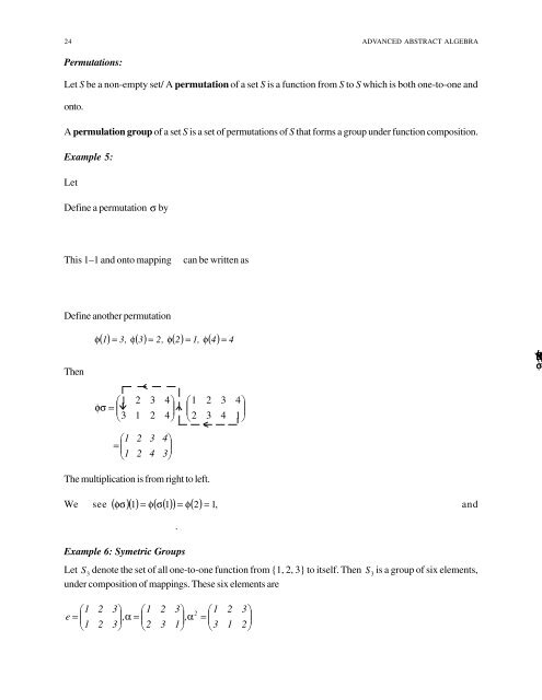 Advanced Abstract Algebra - Maharshi Dayanand University, Rohtak