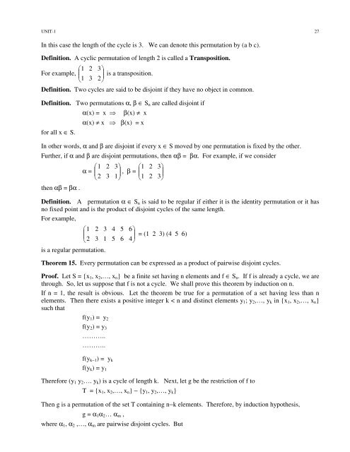 Advanced Abstract Algebra - Maharshi Dayanand University, Rohtak