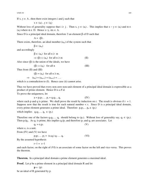 Advanced Abstract Algebra - Maharshi Dayanand University, Rohtak