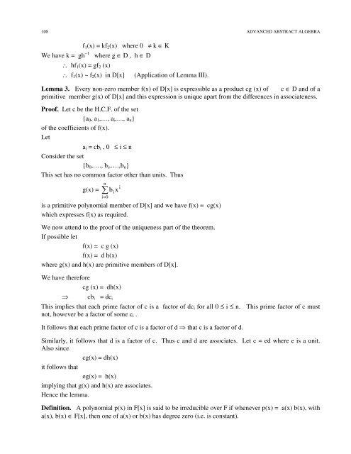 Advanced Abstract Algebra - Maharshi Dayanand University, Rohtak