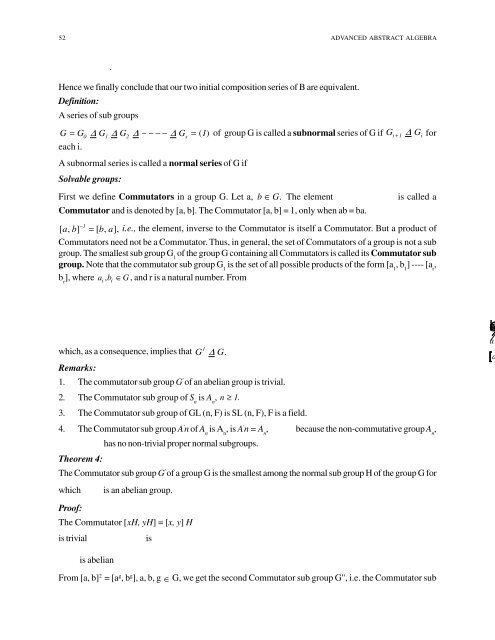 Advanced Abstract Algebra - Maharshi Dayanand University, Rohtak