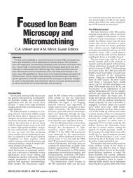 Focused Ion Beam Microscopy and Micromachining - Nanolab