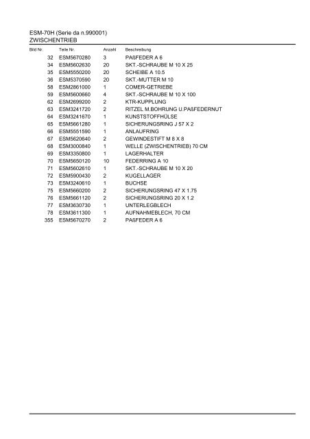 ESM-70H (Serie da n.990001) - ratioparts