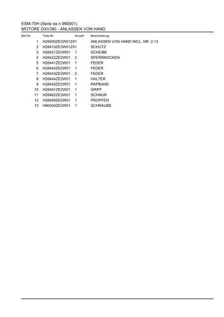 ESM-70H (Serie da n.990001) - ratioparts