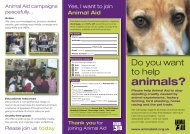 Do You Want to Help Animals? leaflet - Animal Aid
