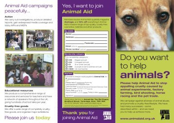 Do You Want to Help Animals? leaflet - Animal Aid