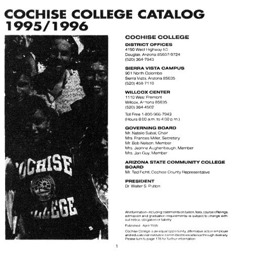 1995-1996 - Cochise College