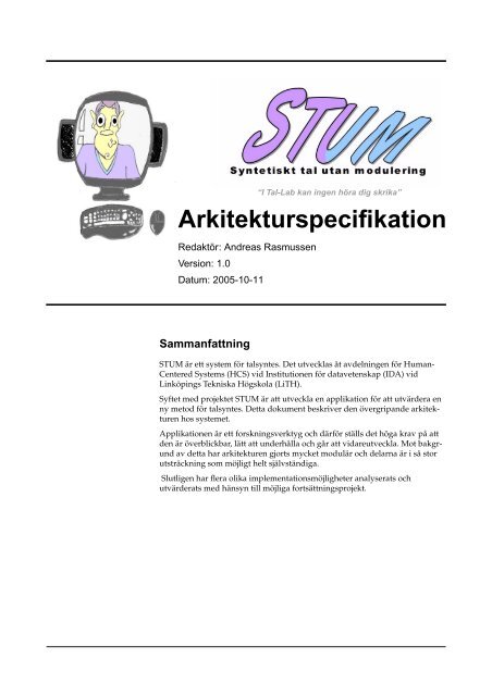 Arkitekturspecifikation - Lysator