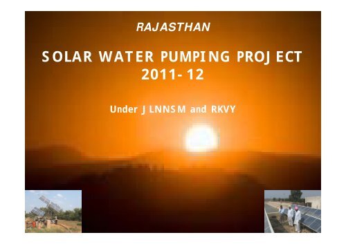 Solar pumps - Rajasthan Krishi