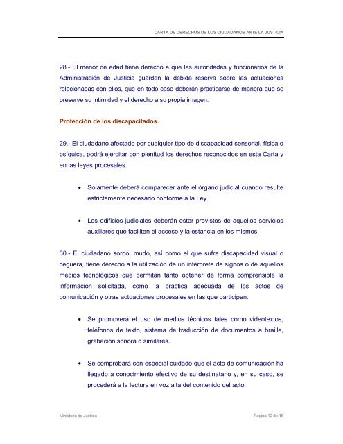 CARTA DE DERECHOS DE LOS
