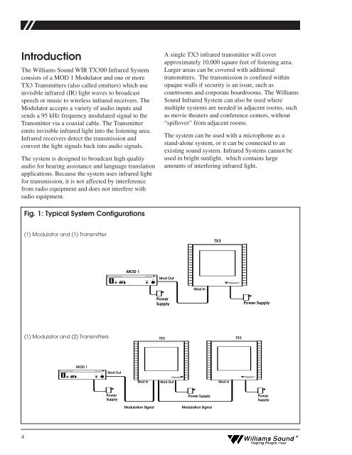 Installation Guide & User Manual - Williams Sound