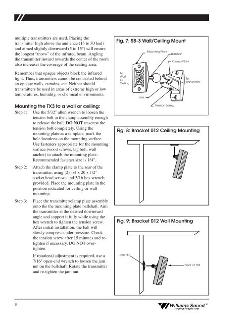 Installation Guide & User Manual - Williams Sound