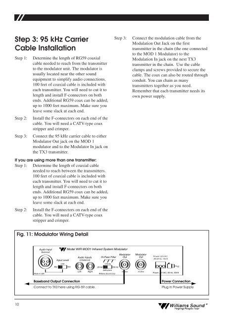 Installation Guide & User Manual - Williams Sound