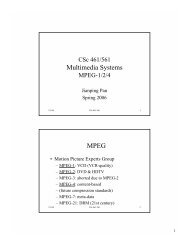 Multimedia Systems MPEG