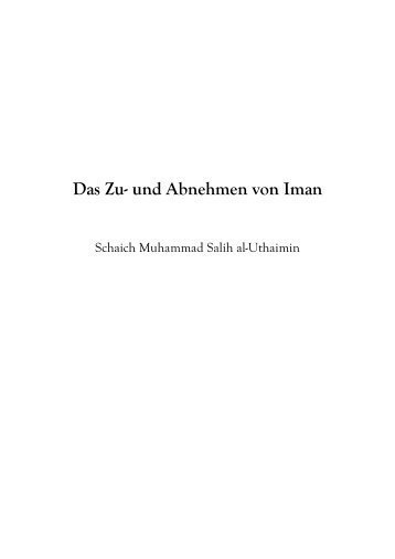 Das Zu- und Abnehmen von Iman - Salaf.de