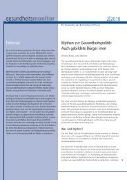 Mythen zur Gesundheitspolitik - Bertelsmann Stiftung