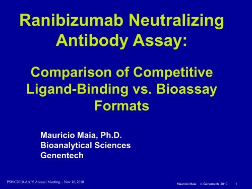 Anti-ranibizumab Neutralizing Antibody Assays