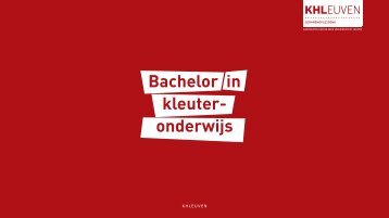 Bachelor in kleuter- onderwijs - Katholieke Hogeschool Leuven