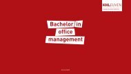 Bachelor in office management - Katholieke Hogeschool Leuven