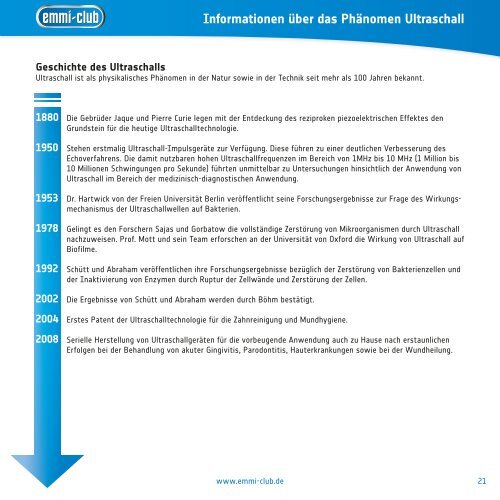 Emmi-Dent Ultraschallbroschüre Deutsch
