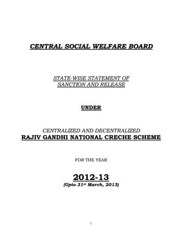 2012-13 - Central Social Welfare Board