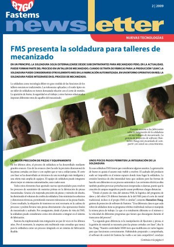FMS presenta la soldadura para talleres de mecanizado - Fastems