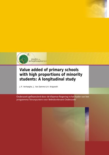 Value added of primary schools with high proportions of minority ...