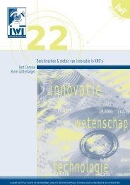 22 Benchmarken & meten van innovatie in KMO's - IWT