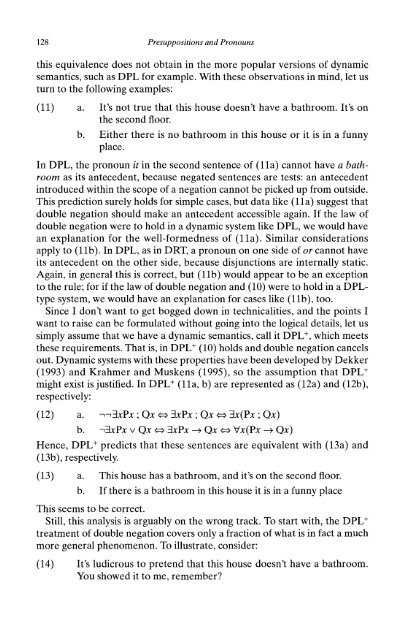 Presuppositions and Pronouns - Nijmegen Centre for Semantics