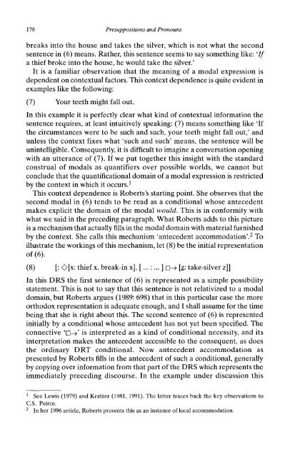 Presuppositions and Pronouns - Nijmegen Centre for Semantics