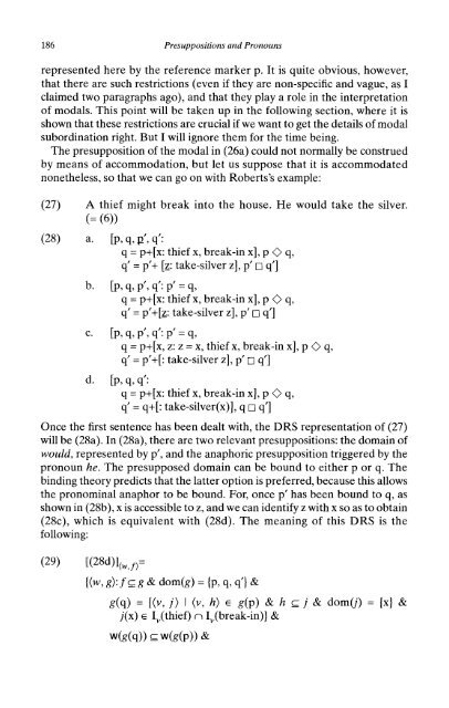 Presuppositions and Pronouns - Nijmegen Centre for Semantics