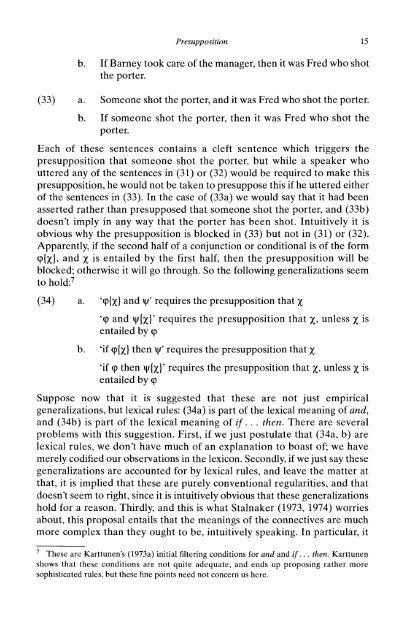 Presuppositions and Pronouns - Nijmegen Centre for Semantics