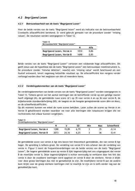 Toetsen vierde leerjaar (schooljaar 2006-2007)