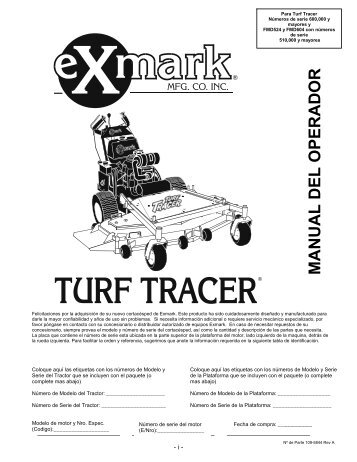 MANUAL DEL OPERADOR - Exmark