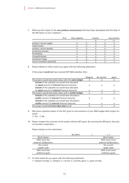 The Evaluation of 'Behavioural Additionality' - IWT