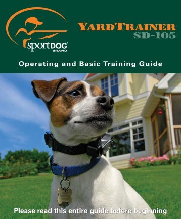 SportDog SD-105 Manual - Dog Training Collars