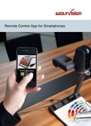 Remote Control App for Smartphones - WolfVision
