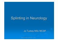 Splinting in neurology - Tuckey - acpin