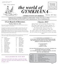 February - California Gymkhana Association