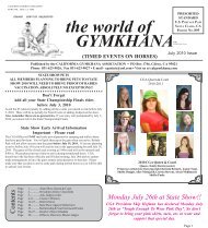 July - California Gymkhana Association
